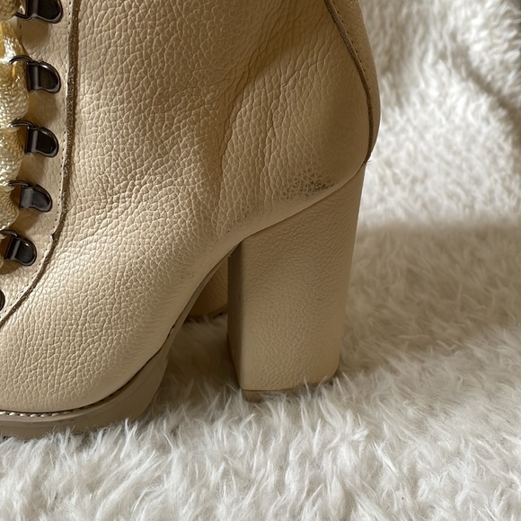 SCHUTZ Zhara winter white leather lace up boots - Picture 7 of 13